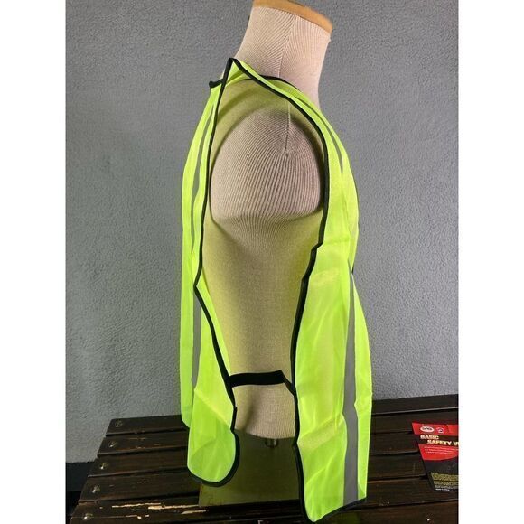 High Visibility Safety Vest Yellow Reflective SAS Pockets Crew Construction Work - Picture 8 of 8